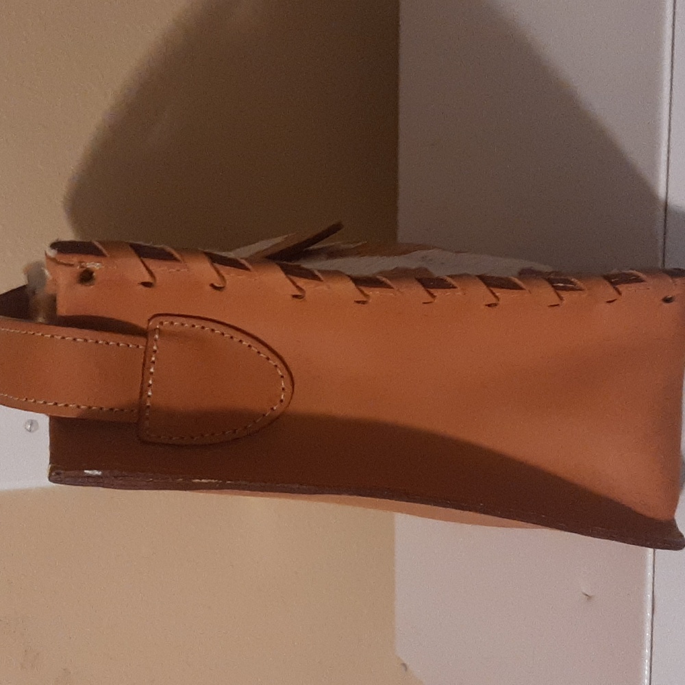 Cowhide/Leather Tan Handbag - image 3